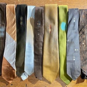 Lot of 10 Mens Vintage Skinny Ties